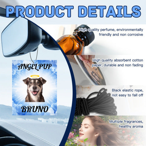 Angel Pup Custom Car Air Freshener – Pet Memorial Gift