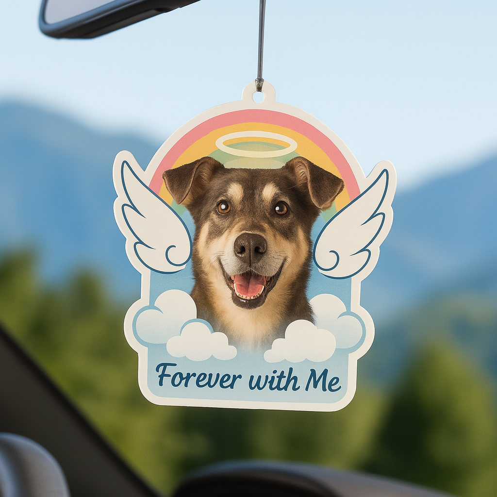 Pet Memorial Air Freshener – Angel Pup Edition - Personalised Dog Loss Gift