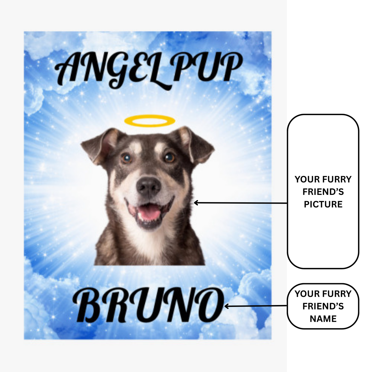 Angel Pup Custom Car Air Freshener – Pet Memorial Gift