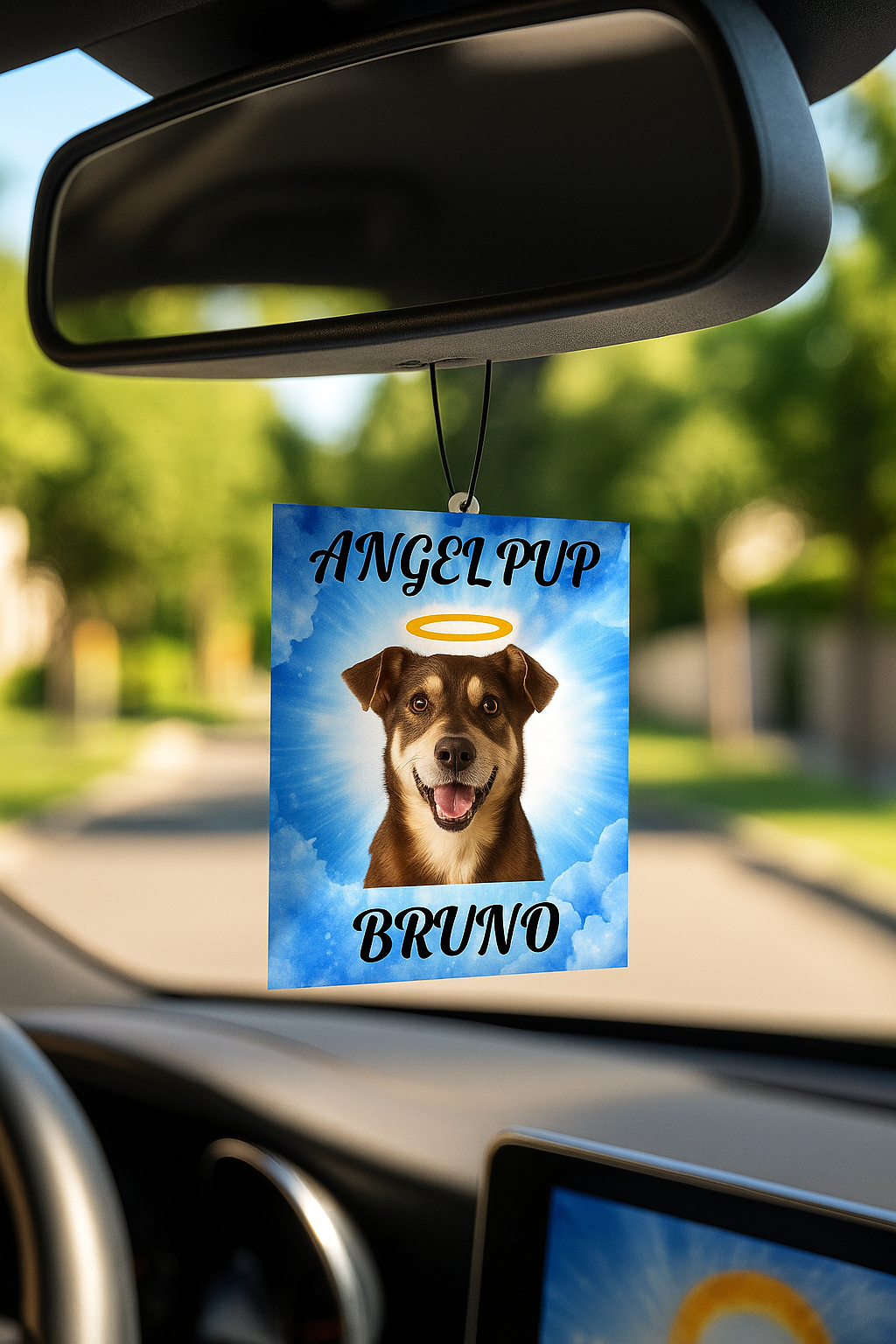 Angel Pup Custom Car Air Freshener – Pet Memorial Gift